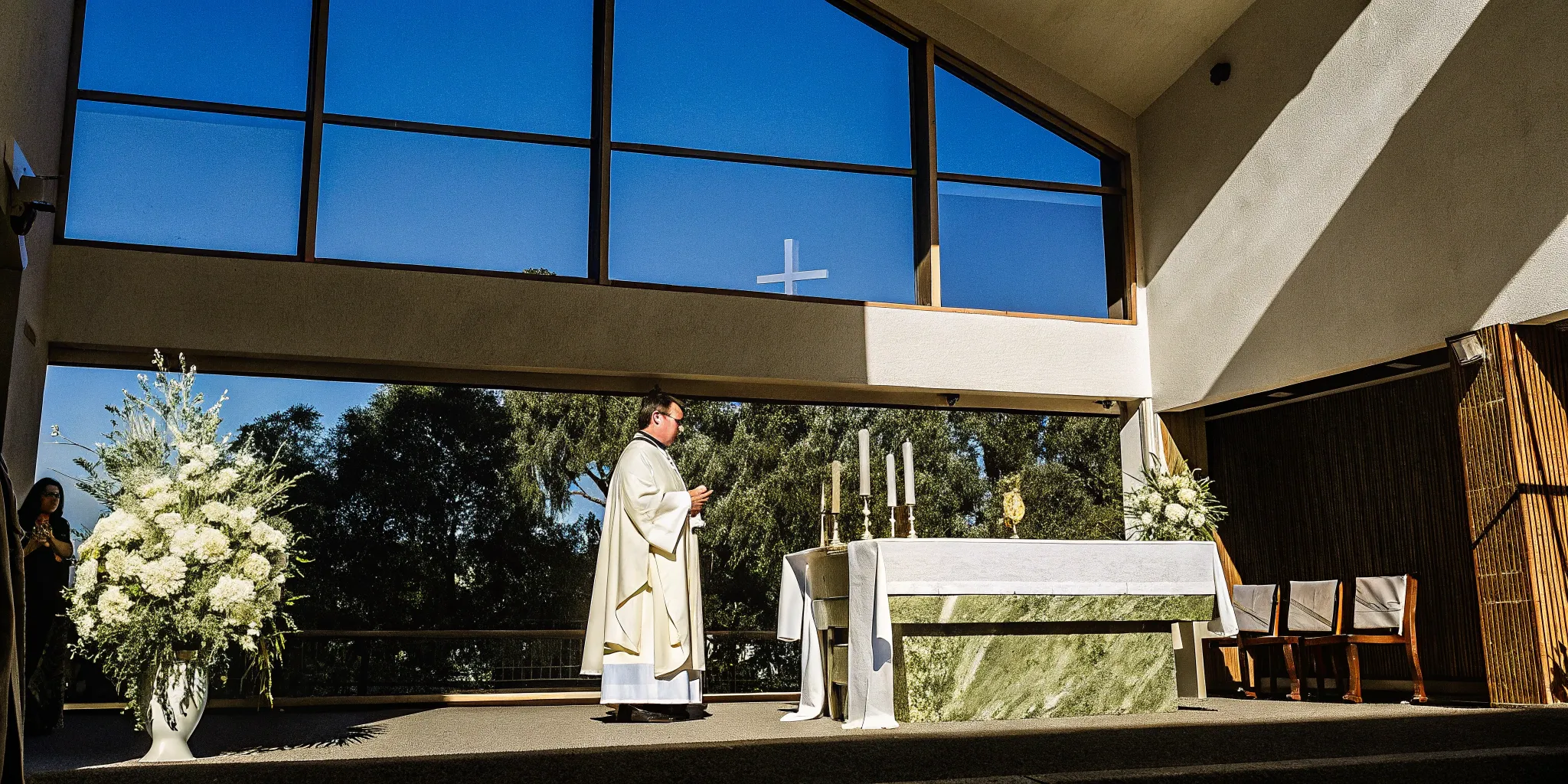 Ordained Baptist deacon performing a wedding ceremony.